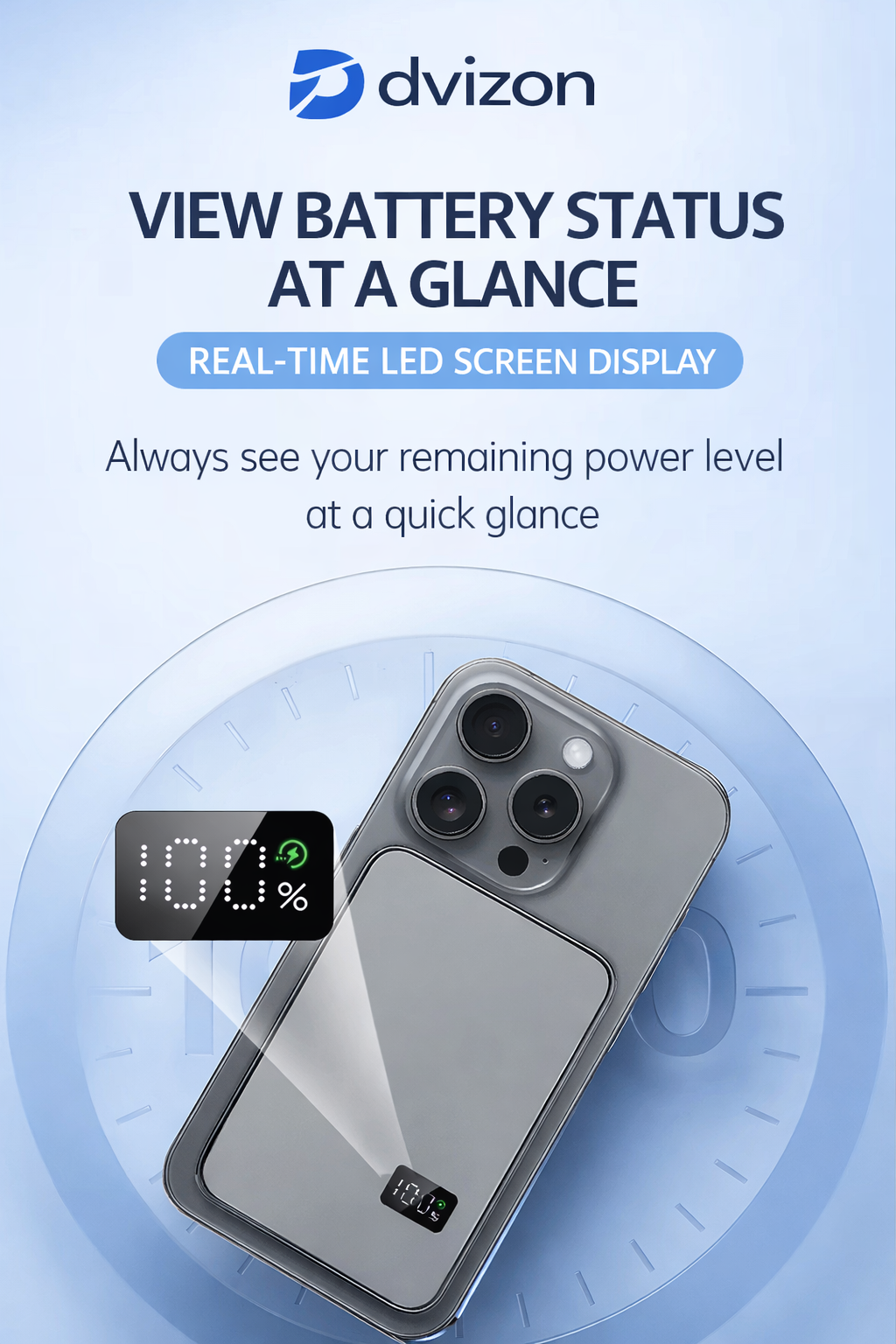 Dvizon Volt™ Magnetic Fast Charging Power Bank – Snap & Charge Anywhere